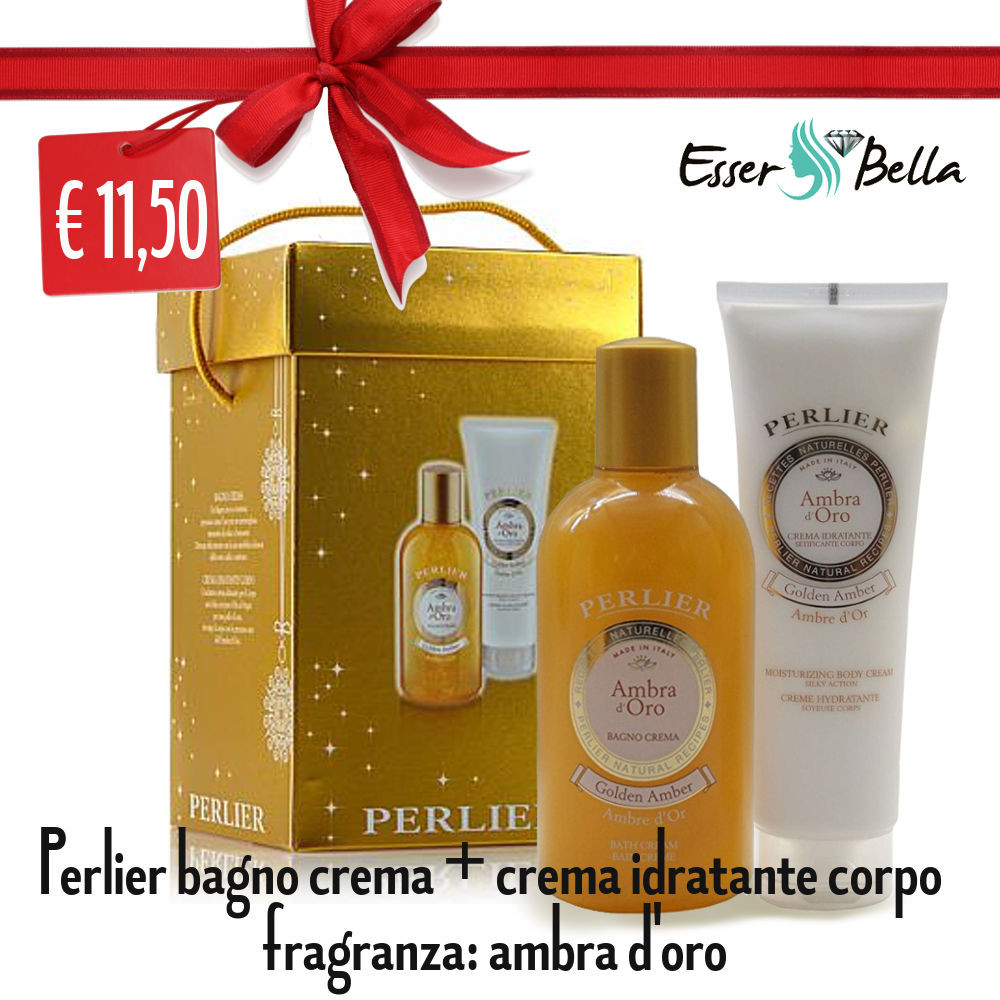 perlier-set-bagno-crema+crema-idratante-corpo-fragranza-ambra-d'oro